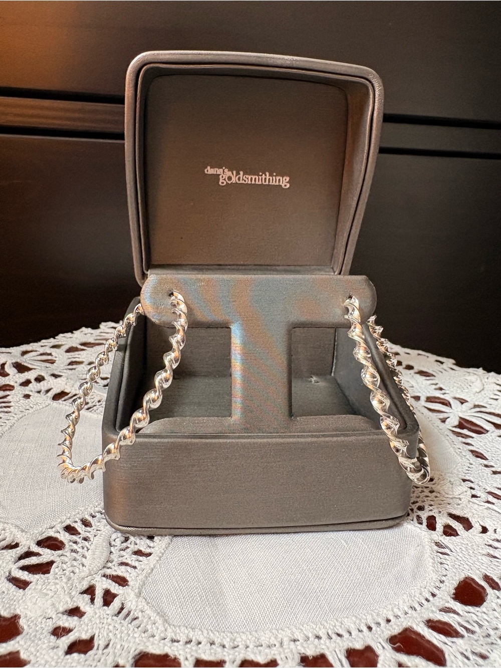 Sterling Silver Twisted Rope Hoop Earrings